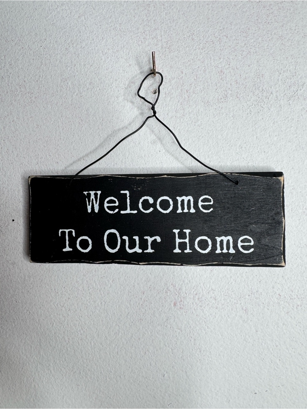 Welcome To Our Home Farmhouse Hanging Sign
